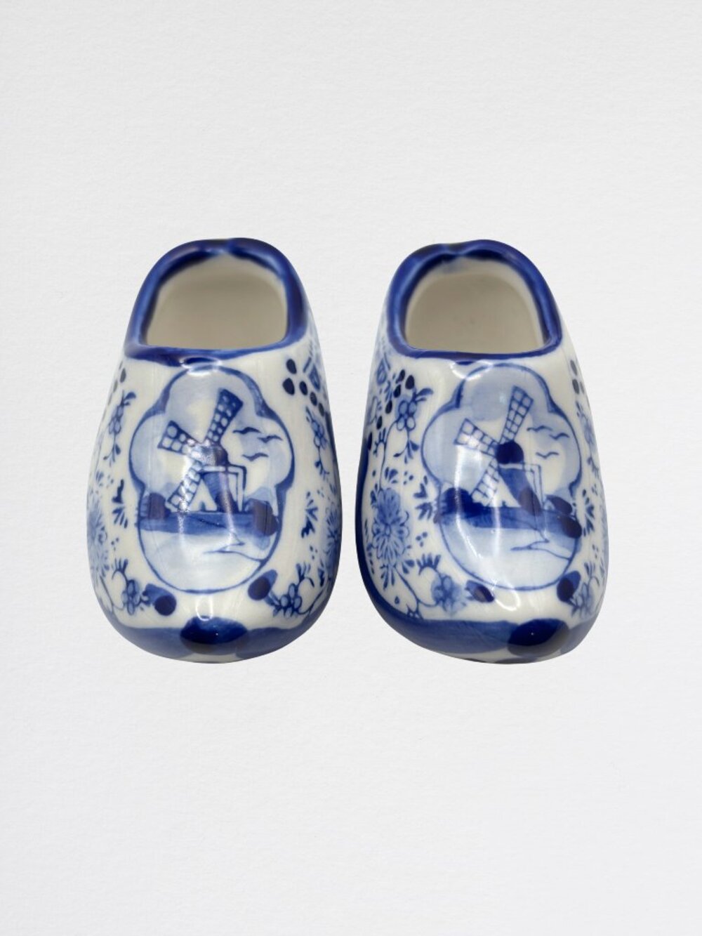 Two Vintage Delft Blue Ceramic Shoes from Holland - Picture 3 of 6